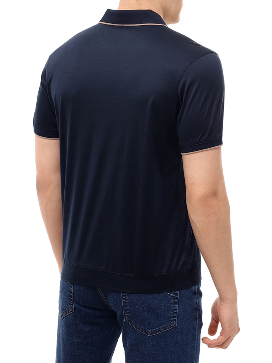 Поло из хлопка и шелка