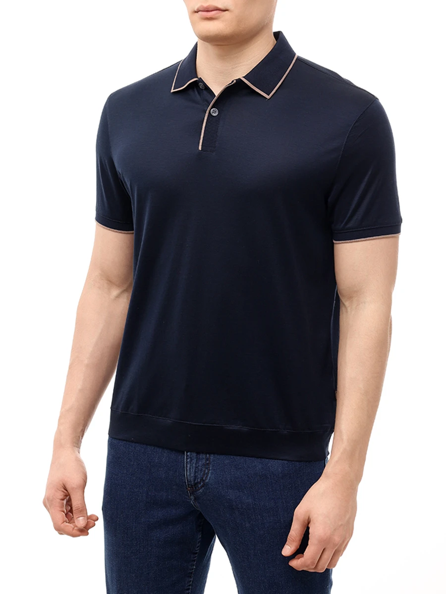 Поло из хлопка и шелка