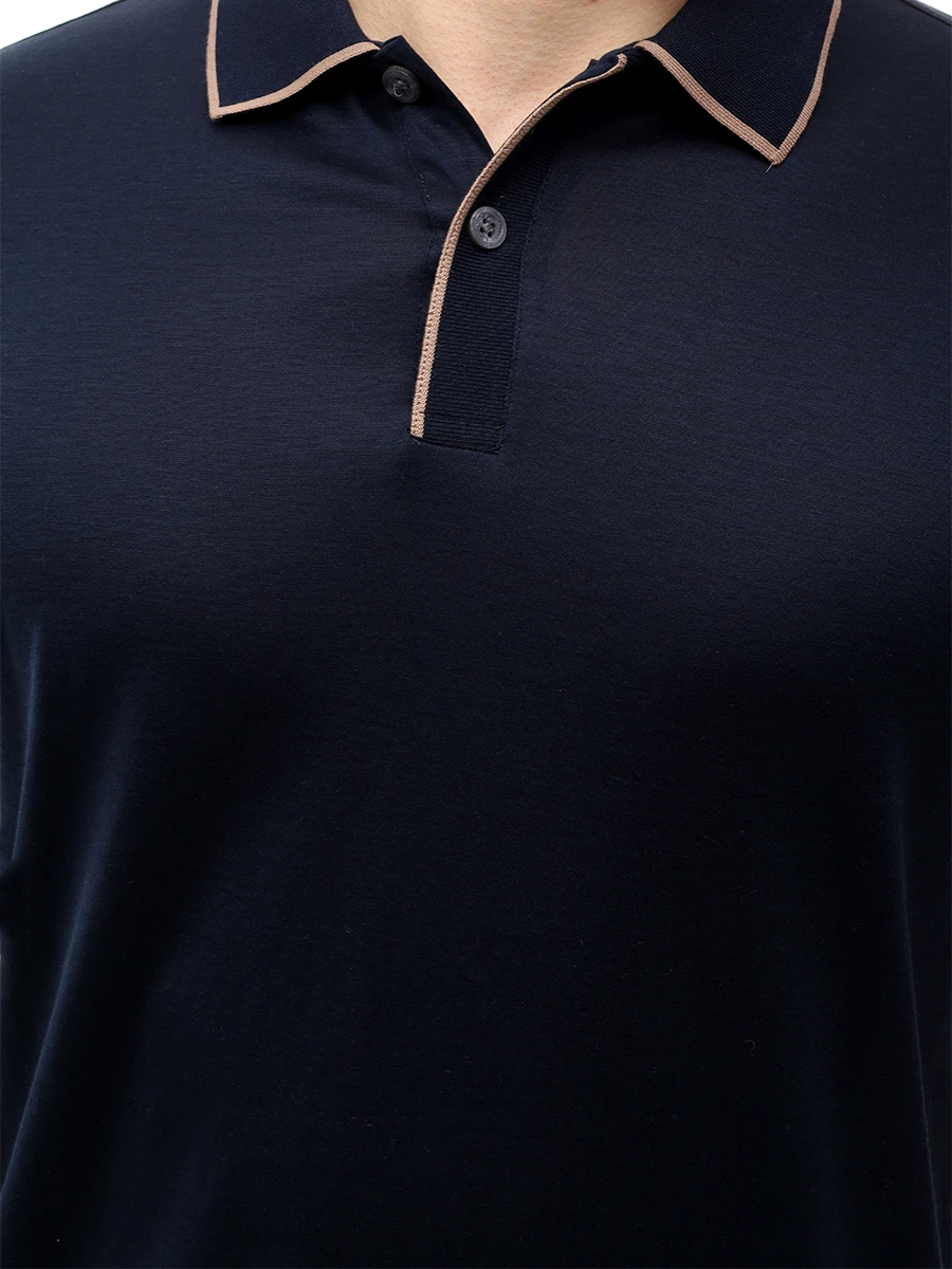 Поло из хлопка и шелка