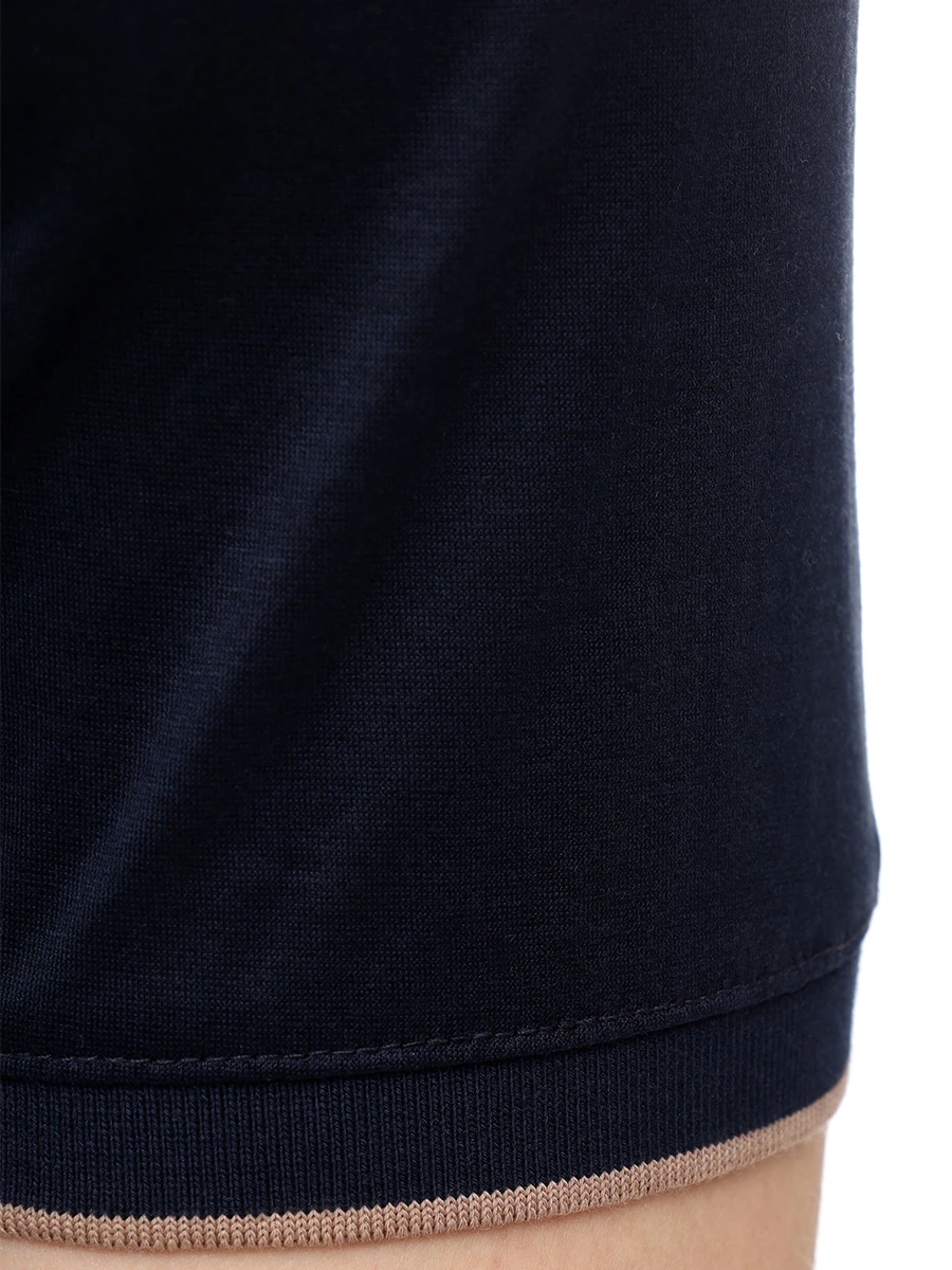 Поло из хлопка и шелка