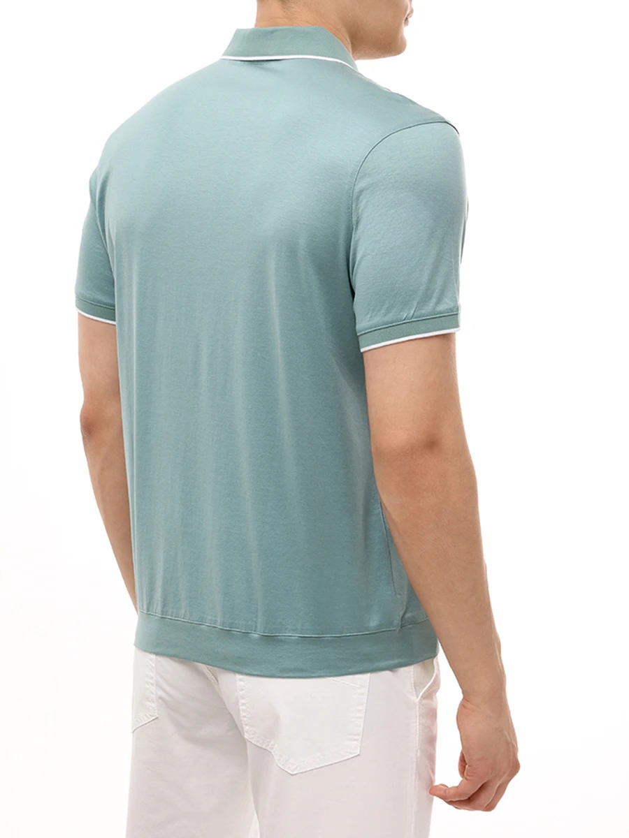 Поло из хлопка и шелка