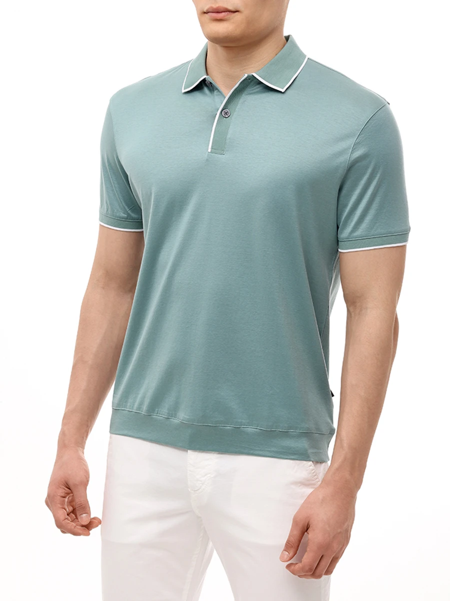 Поло из хлопка и шелка