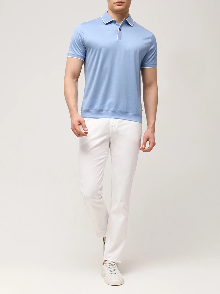 Поло из хлопка и шелка