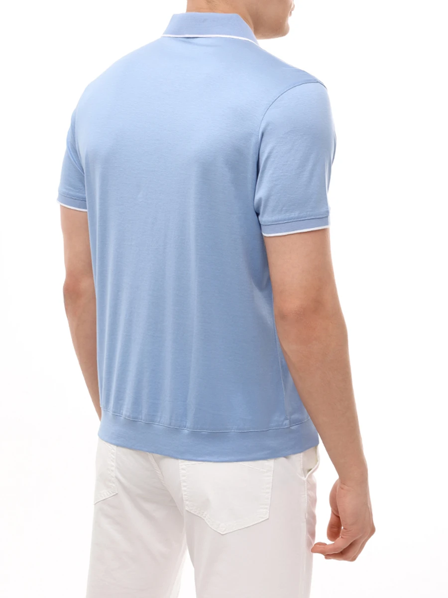 Поло из хлопка и шелка