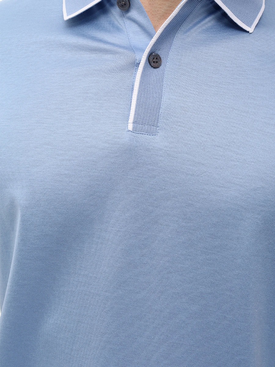 Поло из хлопка и шелка