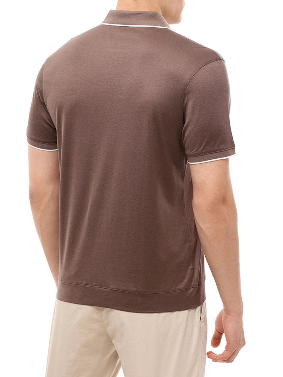 Поло из хлопка и шелка