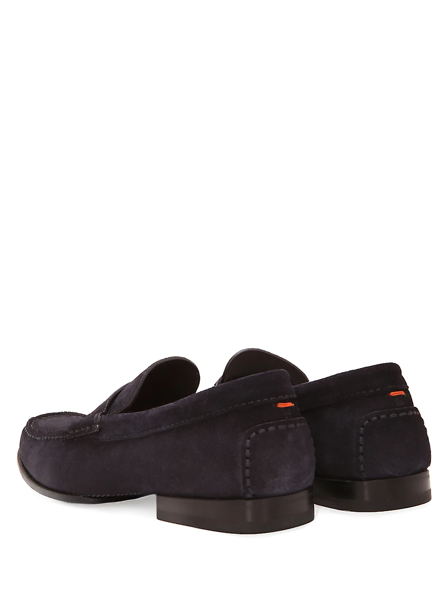 Лоферы замшевые