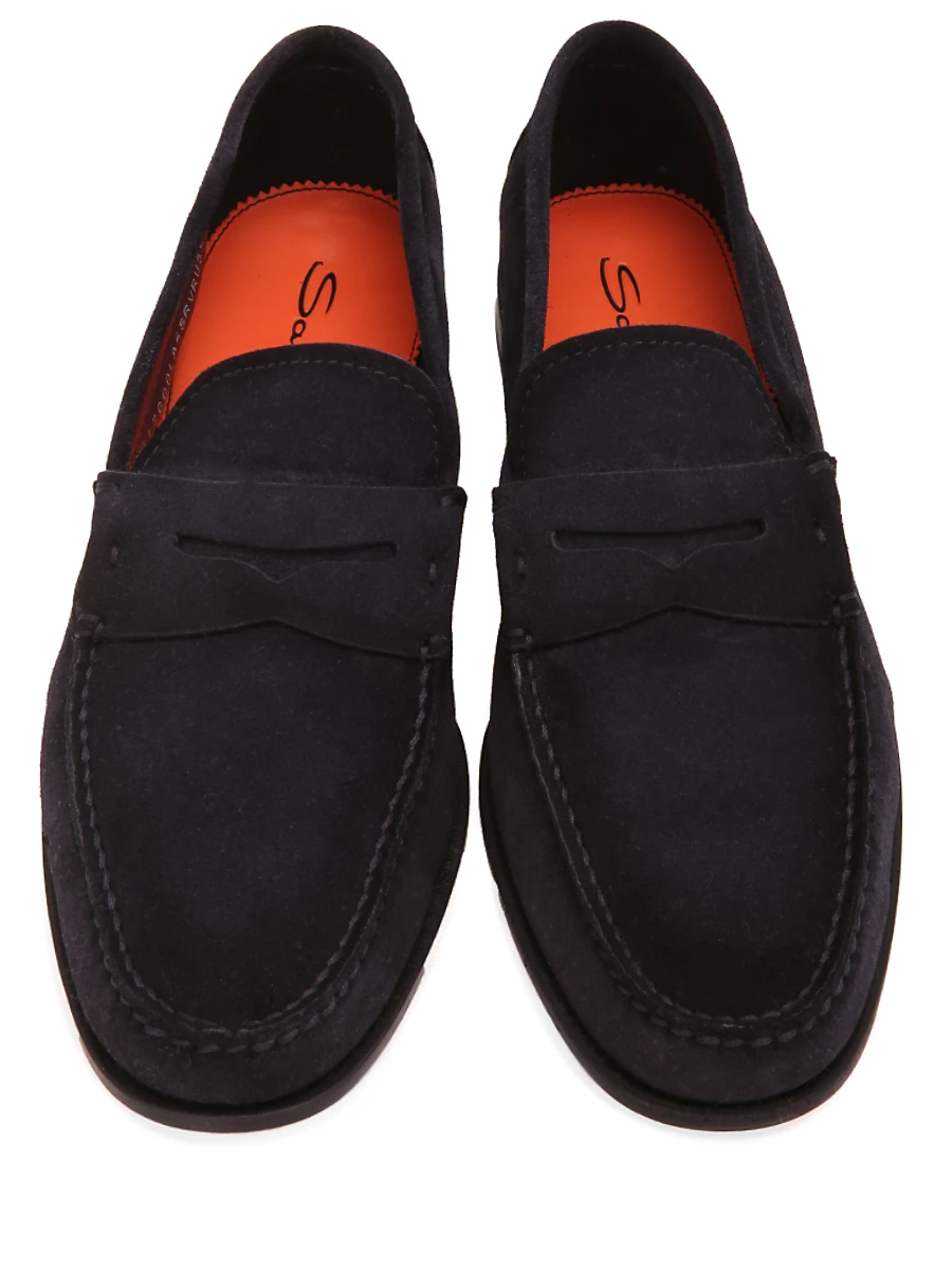 Лоферы замшевые