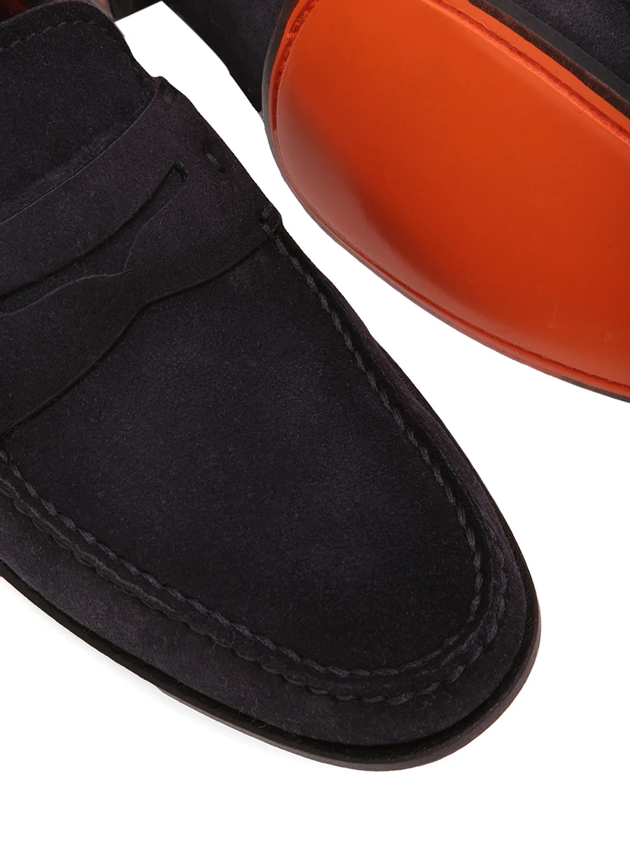 Лоферы замшевые