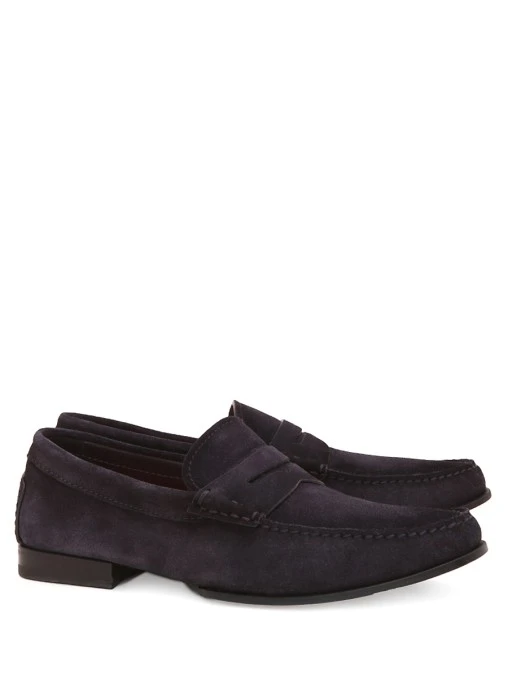 Лоферы замшевые SANTONI