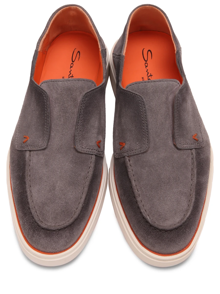 Лоферы замшевые