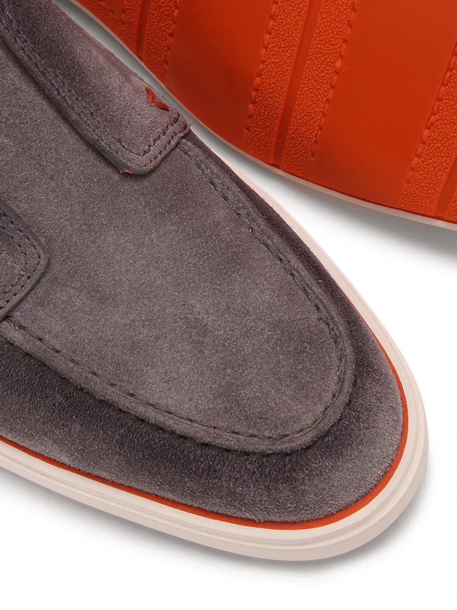 Лоферы замшевые