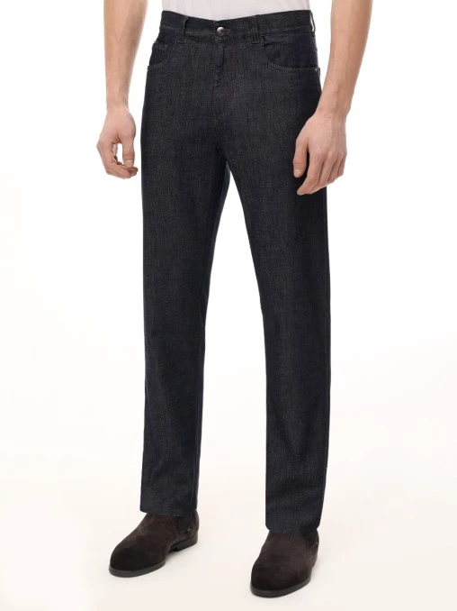 Джинсы Regular Fit из хлопка и лиоцелла CANALI