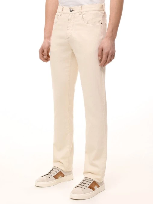 Джинсы Regular Fit из хлопка и лиоцелла CANALI