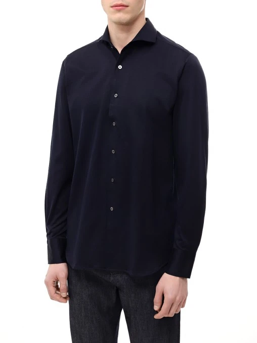 Рубашка Regular Fit из хлопка и лиоцелла CANALI