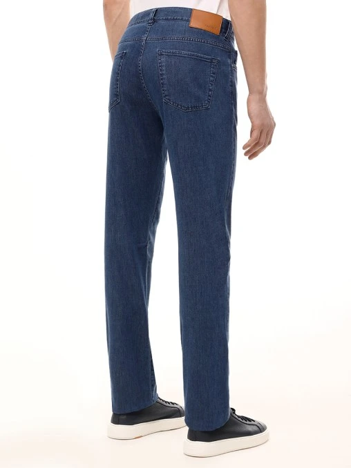 Джинсы Regular Fit из хлопка и лиоцелла CANALI