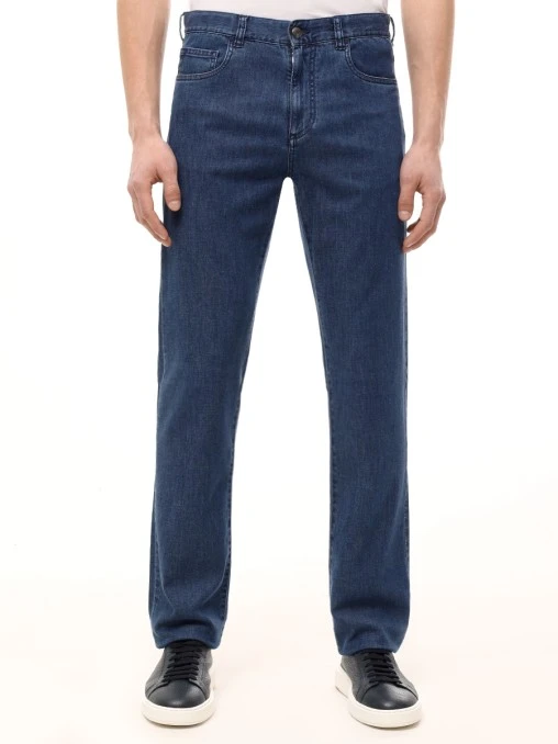 Джинсы Regular Fit из хлопка и лиоцелла CANALI