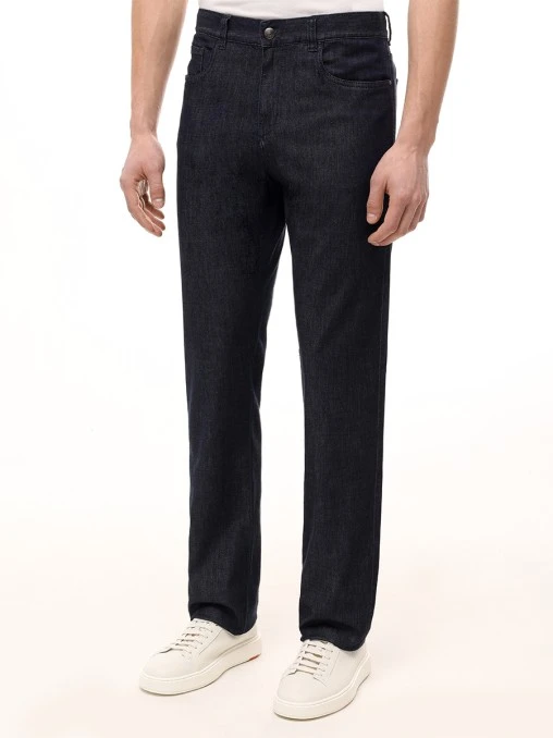 Джинсы Regular Fit из хлопка и лиоцелла CANALI