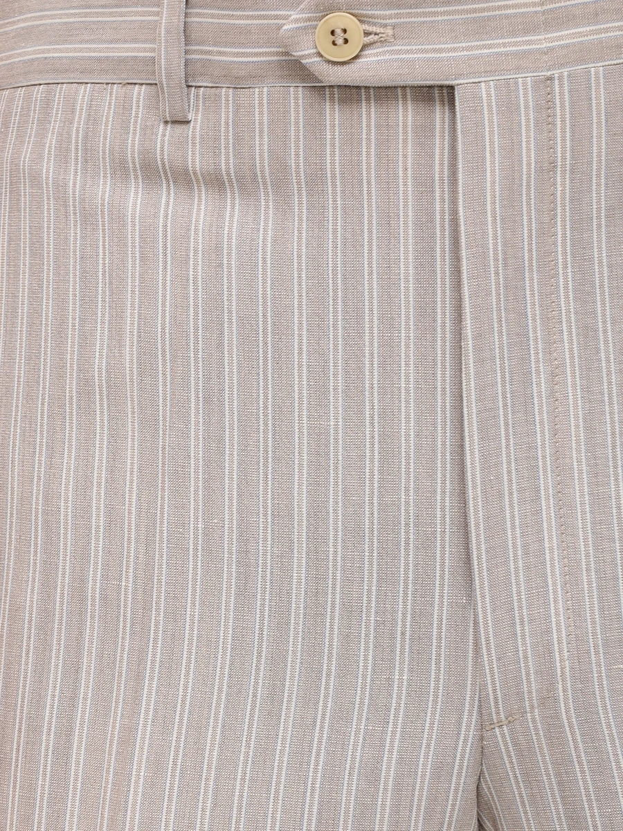 Брюки из шерсти и льна