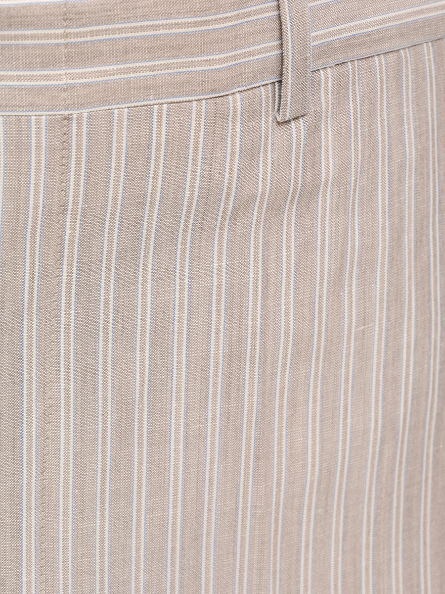 Брюки из шерсти и льна