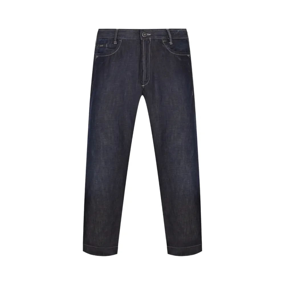 Джинсы Regular Fit из хлопка и льна
