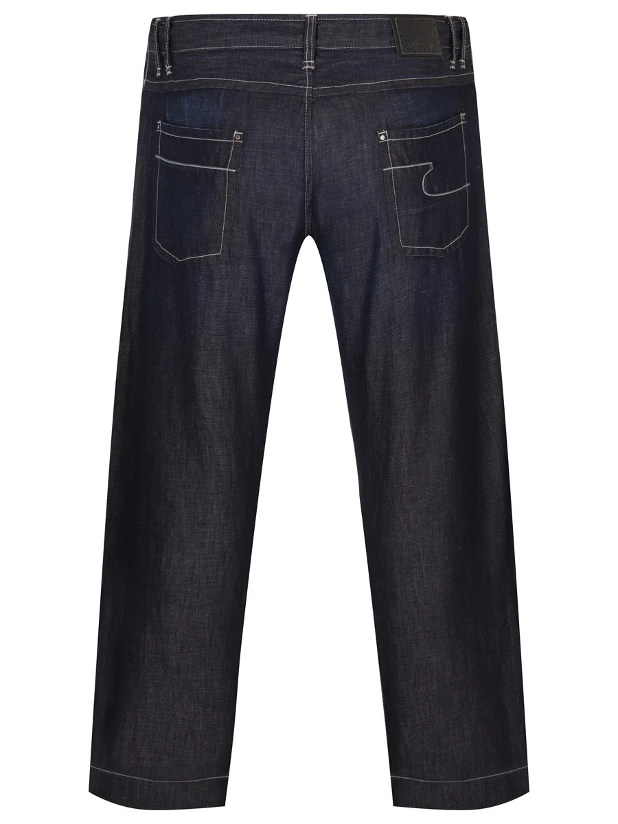 Джинсы Regular Fit из хлопка и льна