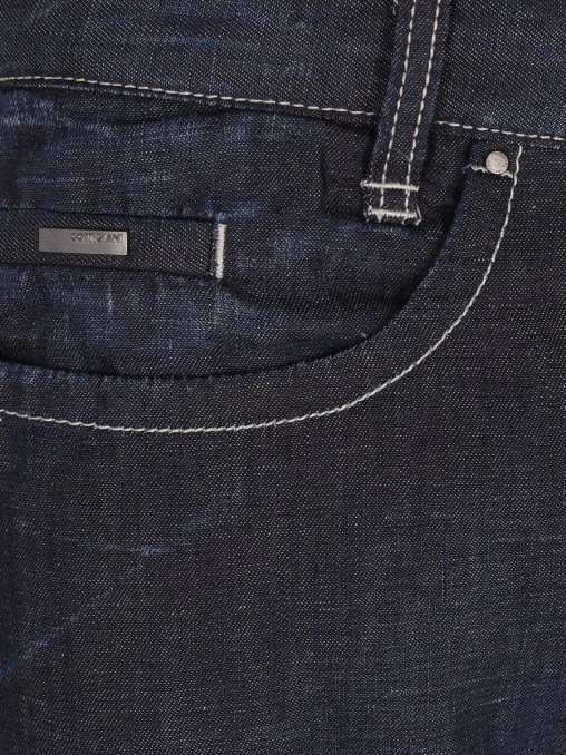 Джинсы Regular Fit из хлопка и льна CORTIGIANI