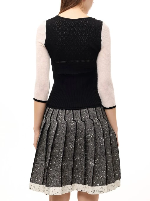 Платье комбинированное TRICOT CHIC