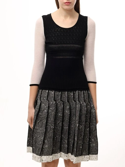 Платье комбинированное TRICOT CHIC