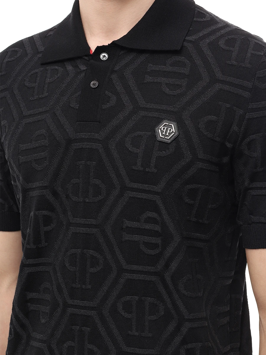 Поло из шерсти и шелка