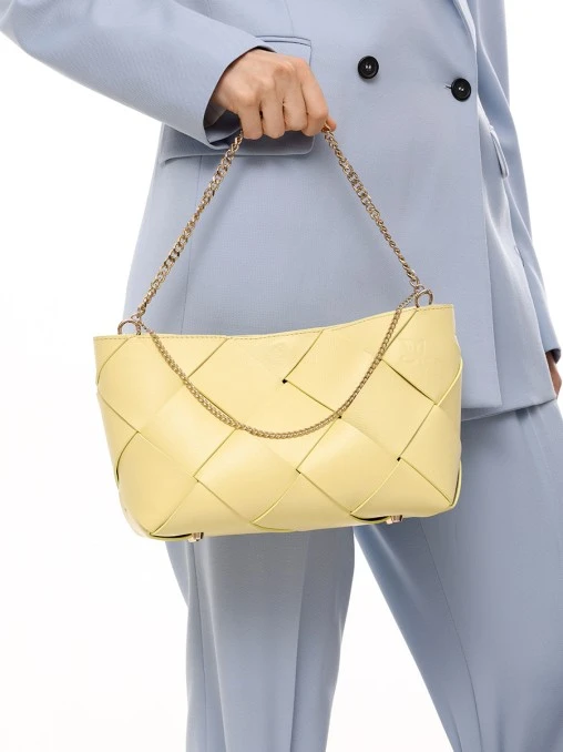 Сумка кожаная Samanta Medium WHITE LILY