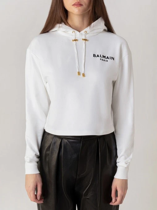 Худи хлопковое BALMAIN