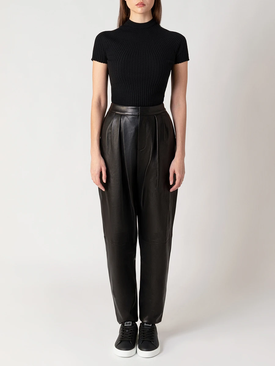 Брюки кожаные