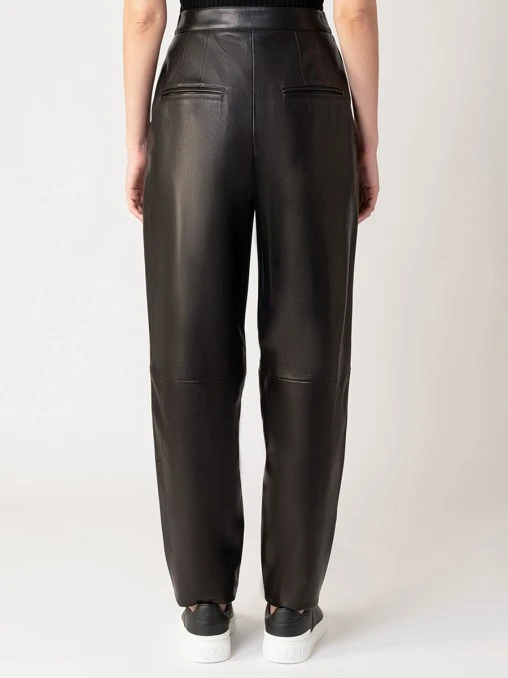 Брюки кожаные BALMAIN