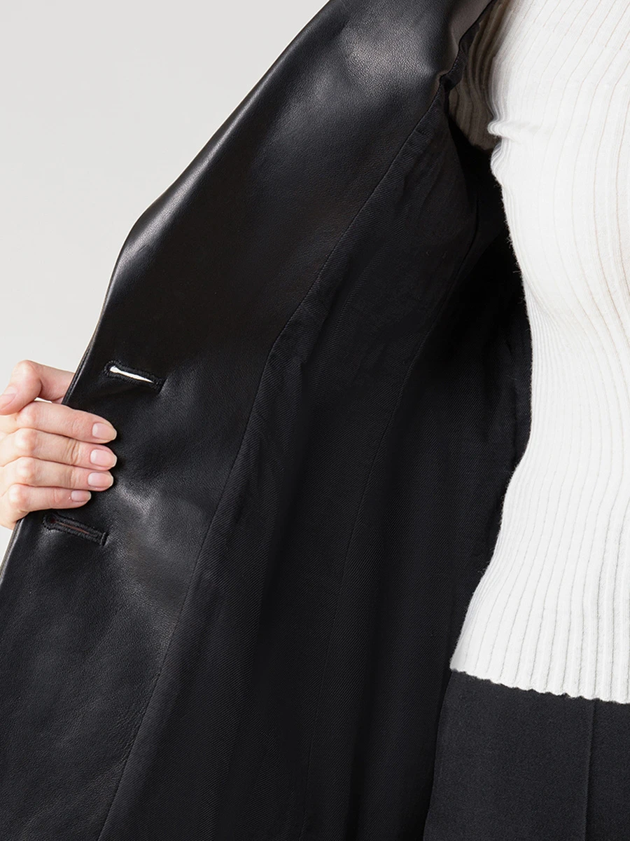 Пиджак кожаный