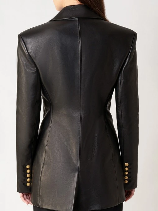 Пиджак кожаный BALMAIN