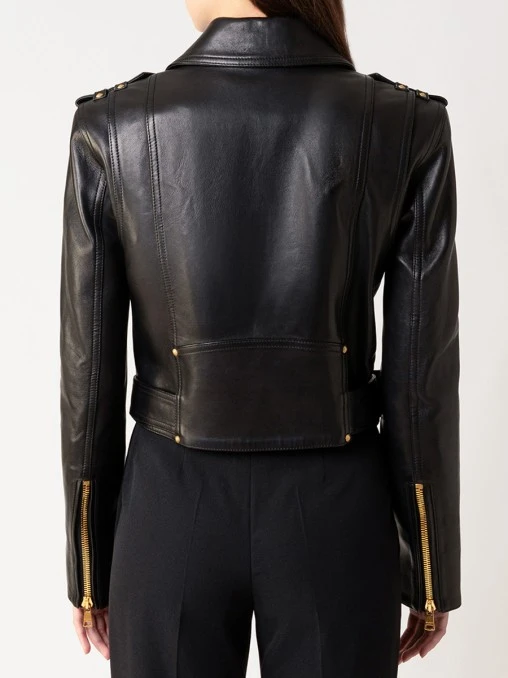 Куртка-косуха кожаная BALMAIN