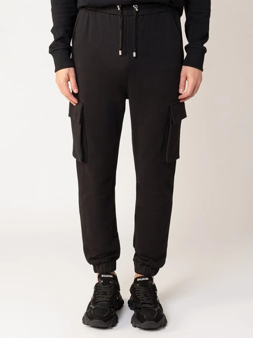 Брюки-карго хлопковые BALMAIN