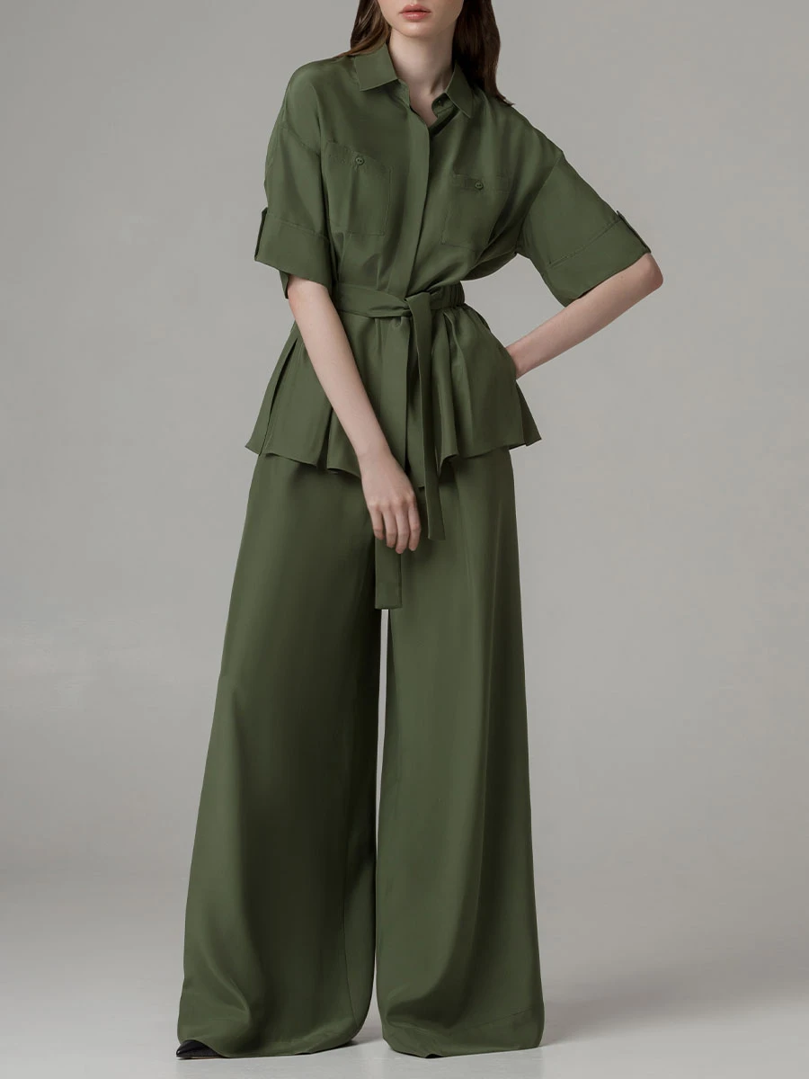 Брюки шелковые