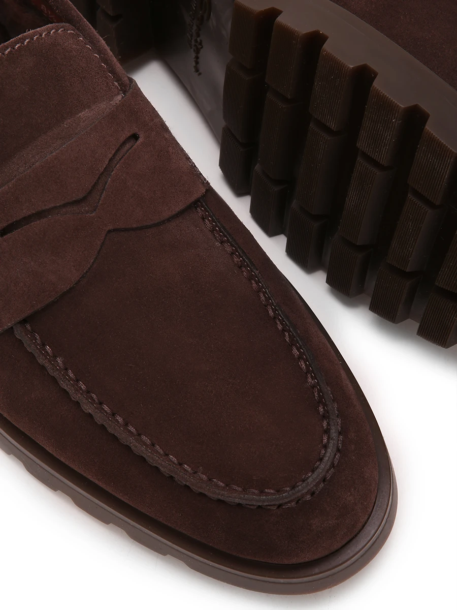 Лоферы замшевые на меху