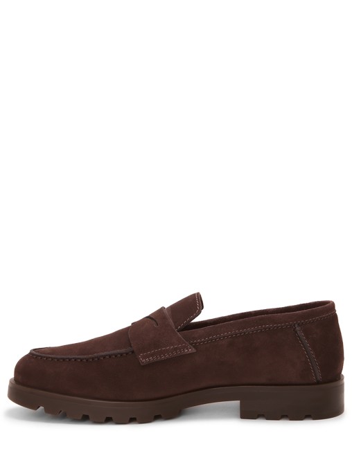 Лоферы замшевые на меху SANTONI