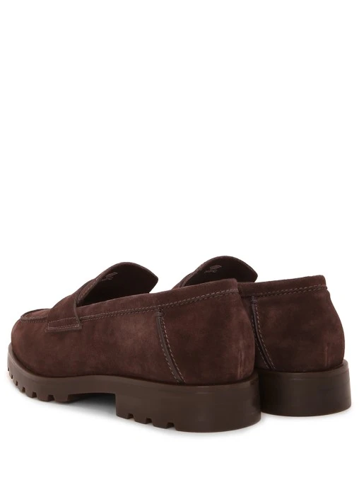 Лоферы замшевые на меху SANTONI