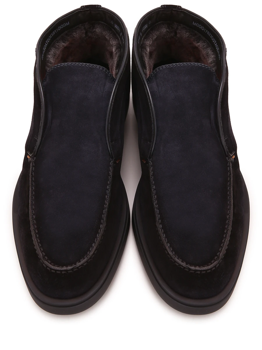 Лоферы замшевые на меху