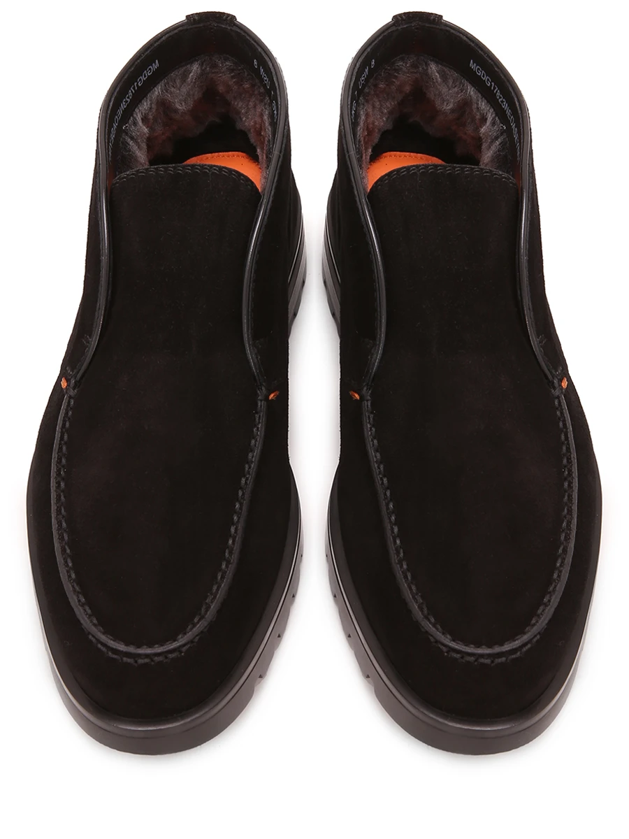 Лоферы замшевые на меху