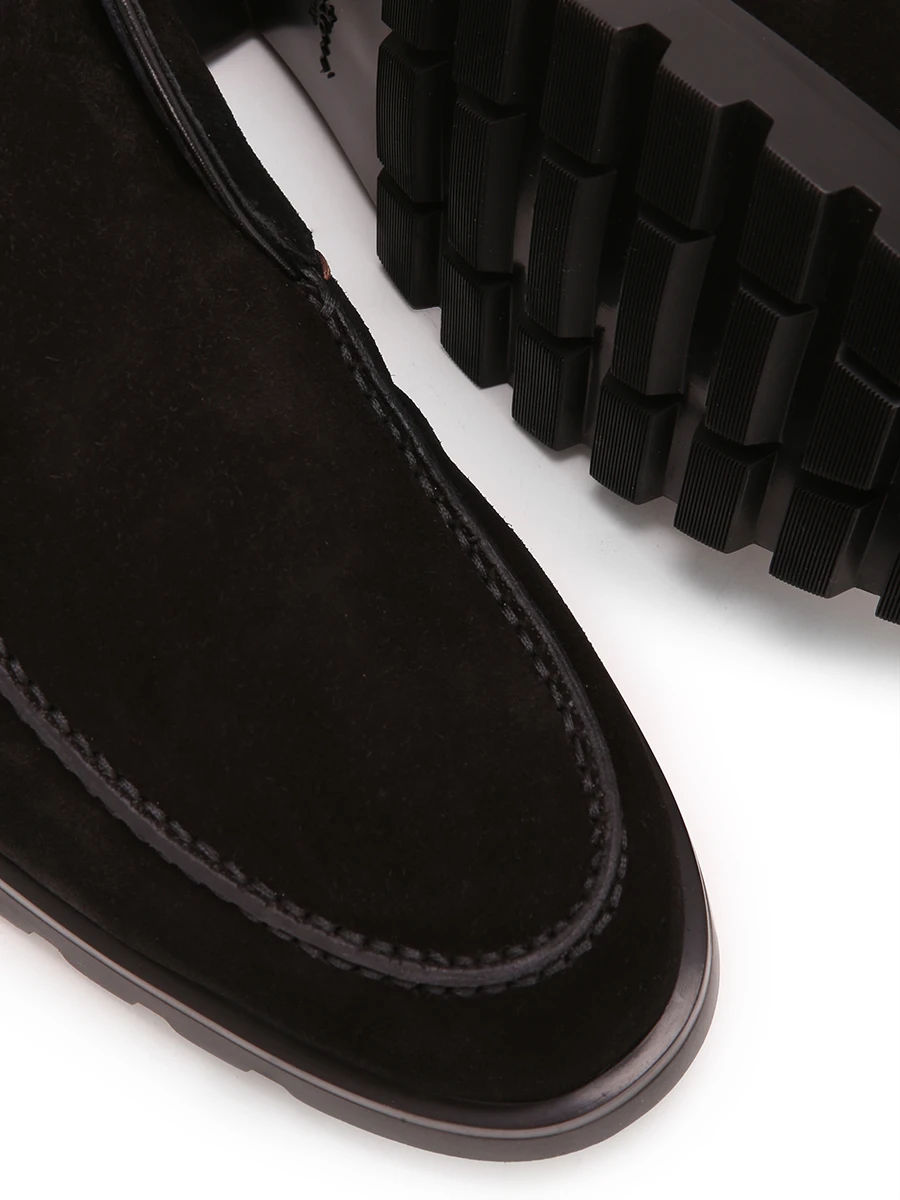 Лоферы замшевые на меху