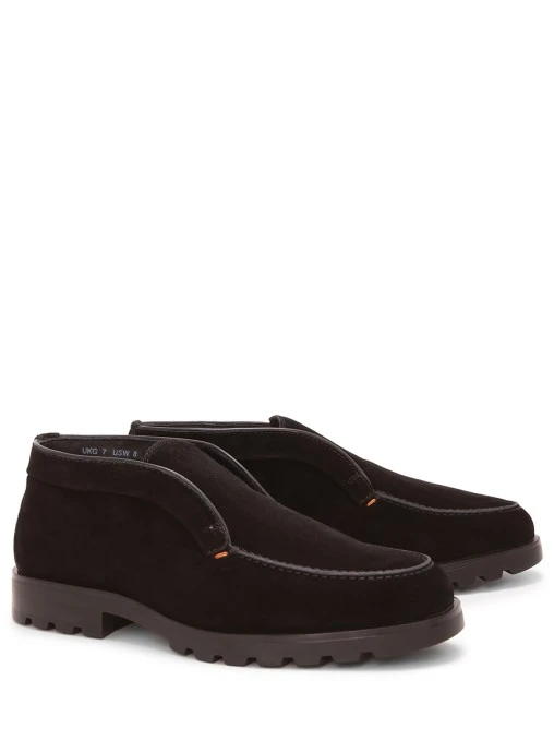 Лоферы замшевые на меху SANTONI