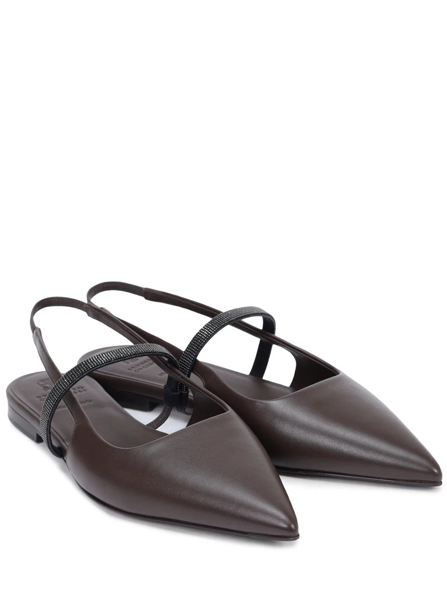 Балетки кожаные