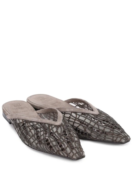 Мюли текстильные BRUNELLO CUCINELLI