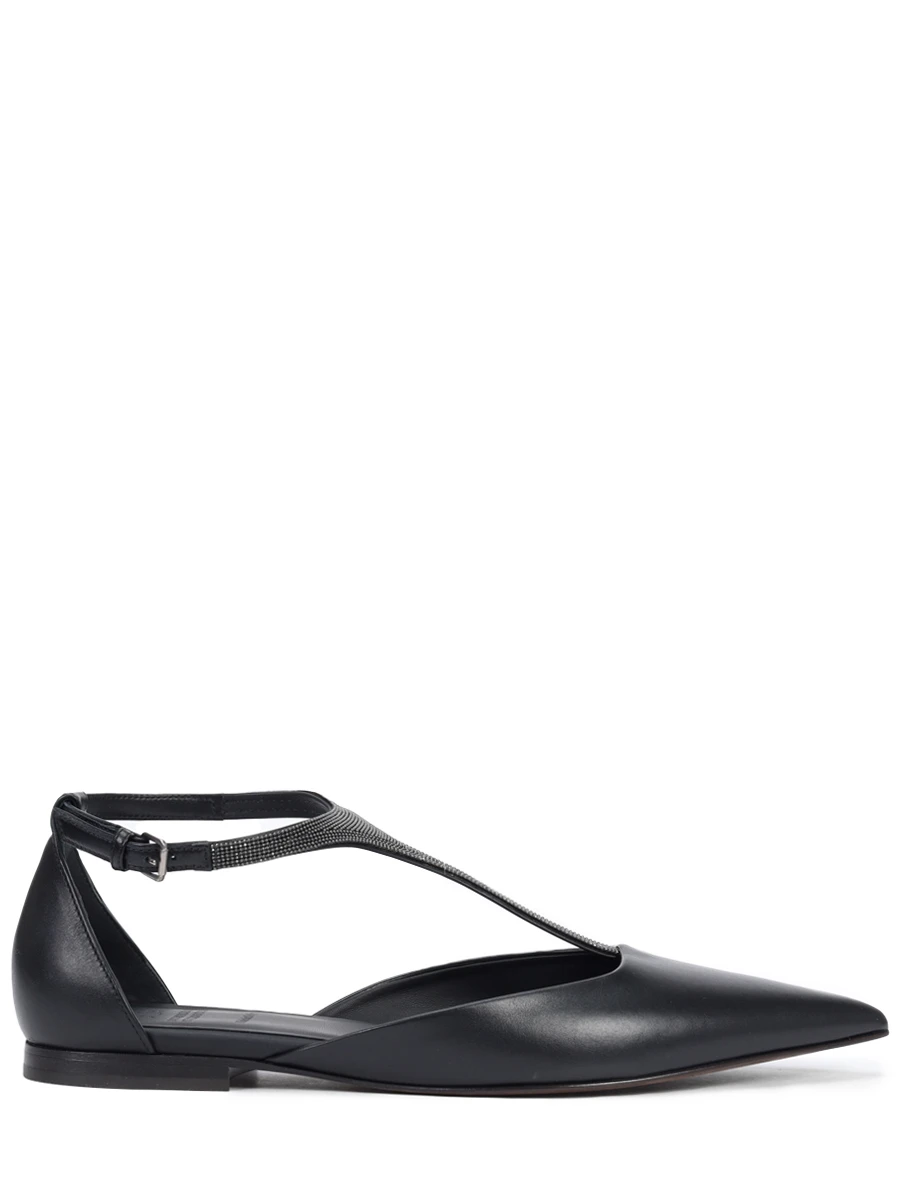 Балетки кожаные