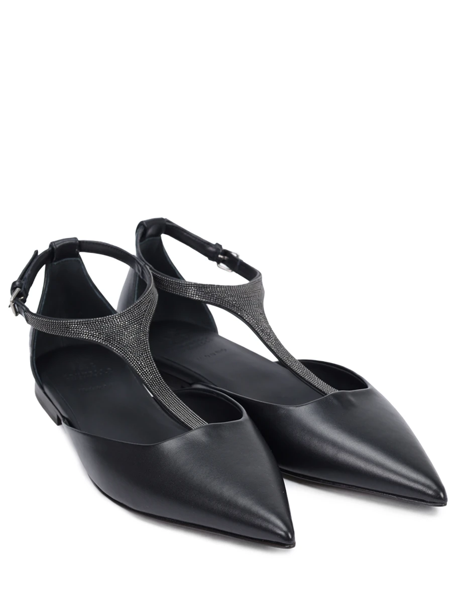 Балетки кожаные